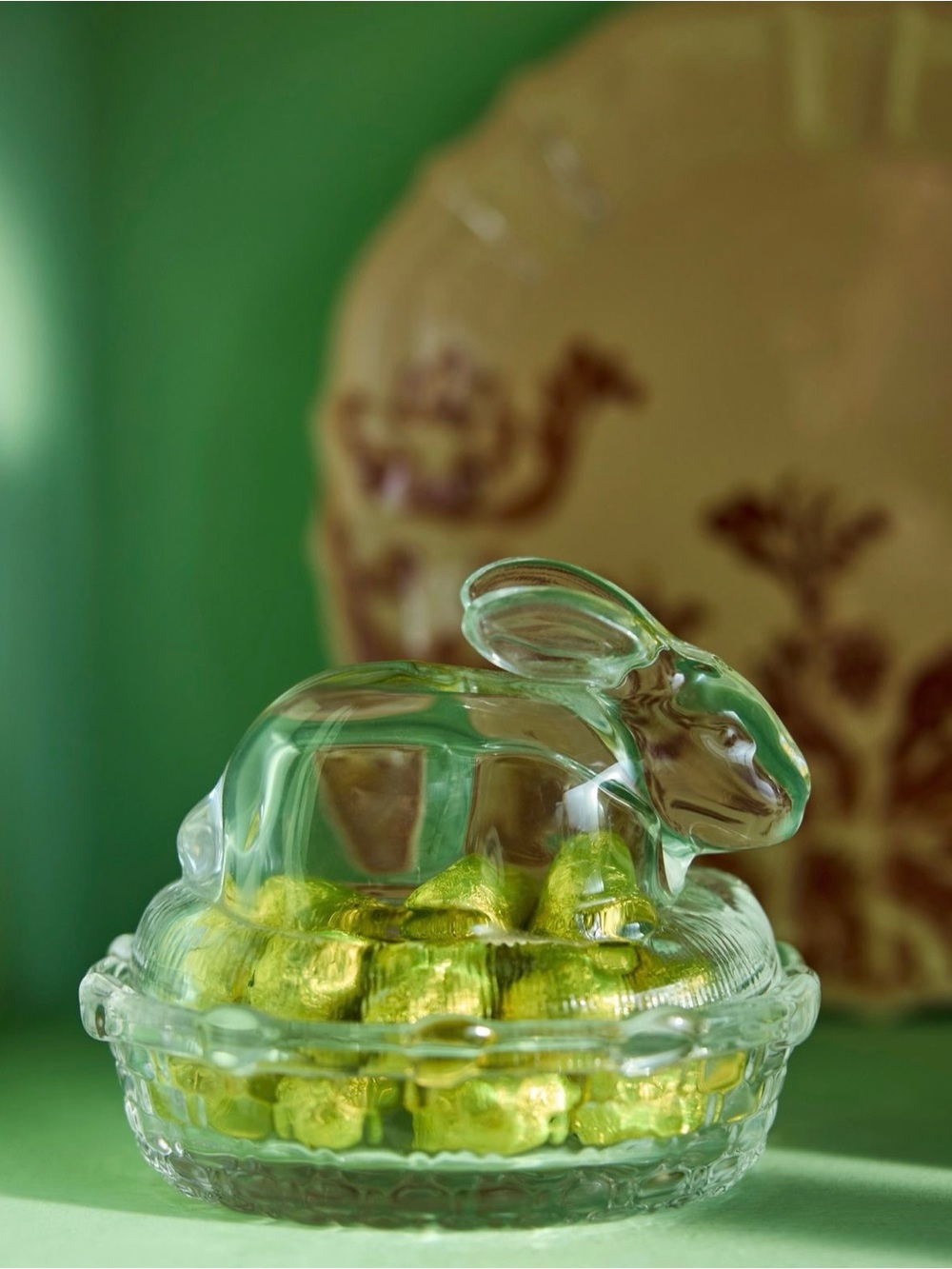 Anthropologie Bunny Glass Candy Dish